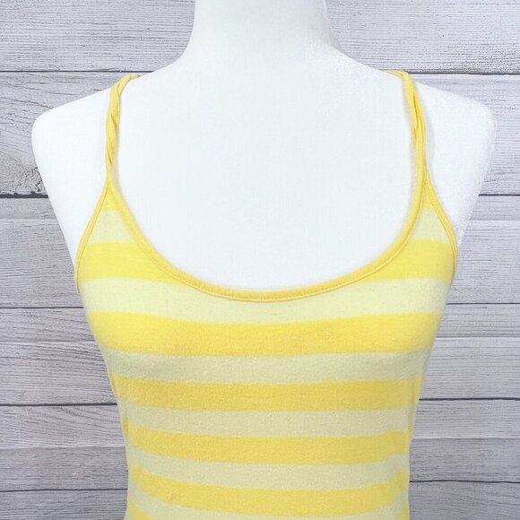 Nollie Tank | Yellow Striped | Racer Back | Size Large | Y2K | Lightweight - Picture 5 of 10